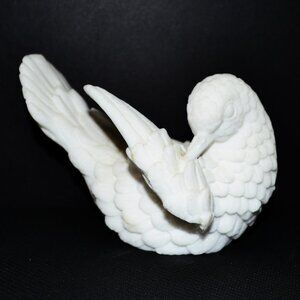 Vintage A. Santini Italian Dove Sculpture Bonded Marble Mid-Century Textured Art